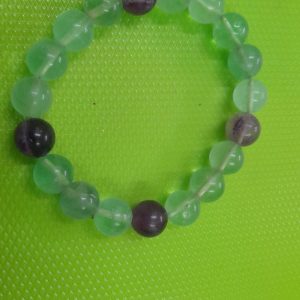 Green aventurine and amethyst bracelet